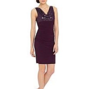Night way plum sequin dress